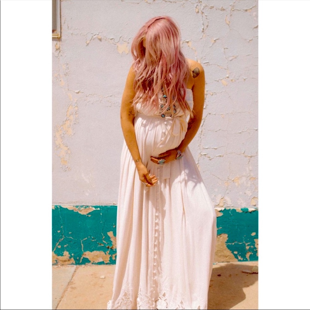 Fillyboo Zippora Cream Maternity Dress